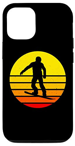 iPhone 12/12 Pro snowboarding vintage retro sunset cool snowboard snowboarder Case