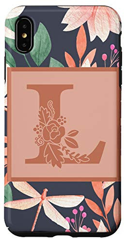 iPhone XS Max Floral Alphabet Letter Gift - First Name with L Flower Case