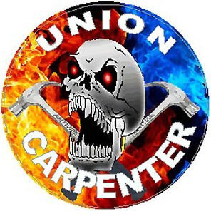 3 Pack - Hard Hat Stickers, Hardhat Stickers, Carpenter, Union - Sticker Graphic - Construction Toolbox, Hardhat, Lunchbox, Helmet, Mechanic  and  More