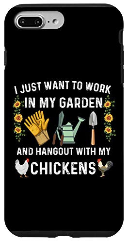 iPhone 7 Plus/8 Plus I Just Want To Work In My Garden Cute Gardening Chicken Case
