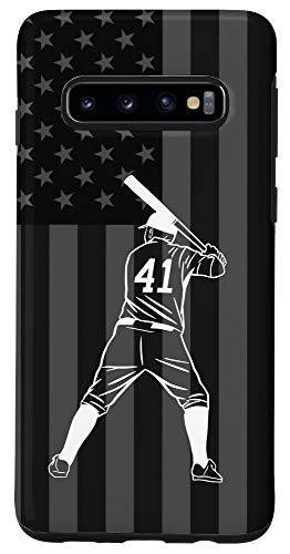 Galaxy S10 Baseball Softball Player Number 41 Case