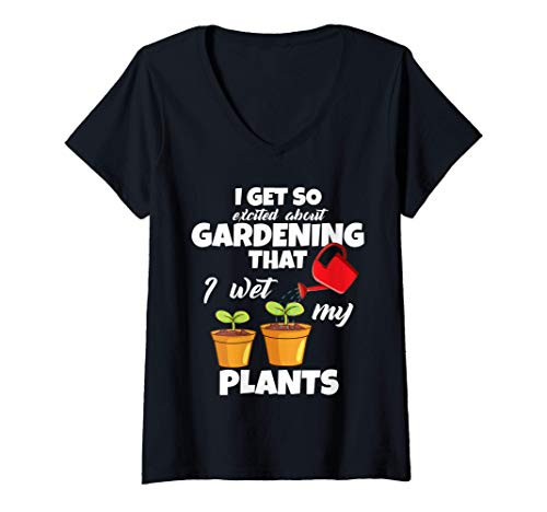 Womens Gardening Gangster Funny Garden Plant Lover for Gardeners V-Neck T-Shirt Womens Gardening Gangster Funny Garden Plant Lover for Gardeners V-Neck T-Shirt