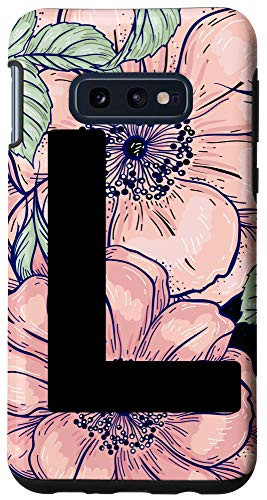 Galaxy S10e Letter L Initial Monogram Floral Flower Women Girl Gift Case