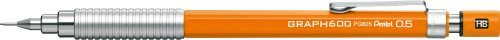 Pentel Drafting Pencil Graph 600, 0.5mm, Orange Body (PG605-F)