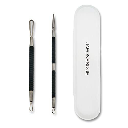 JAPONESQUE Complexion Perfection Blemish Kit, Dual-Ended Loop Extractor Tool, Dual-Ended Flat Loop and Lancer Tool, Protective Case