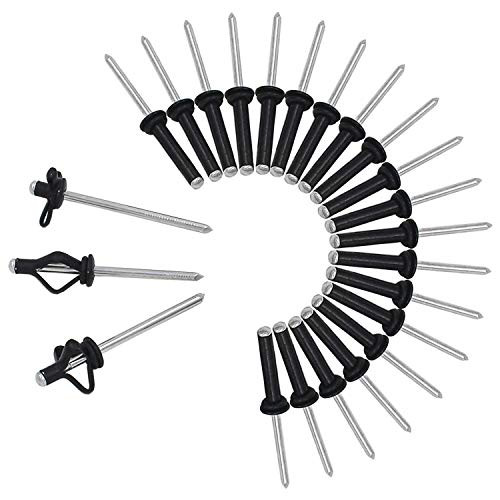 YYST 20 3/16" Deep Water Long Grip Tri-Grip Tri-Fold Tri Bulb Mounting Rivet - All Aluminum for Installing Kayak, Canoe and Boat Accessories