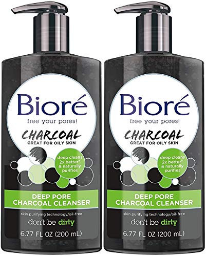 Biore Deep Pore Charcoal Cleanser, 6.77 fl oz - 2pc