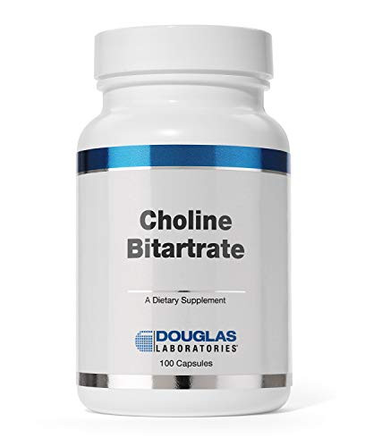 Douglas Laboratories Choline Bitartrate - Supplement to Support Liver, Mood Boost, Neurological and Heart Health, Mental Focus, and Nervous System* - 100 Capsules