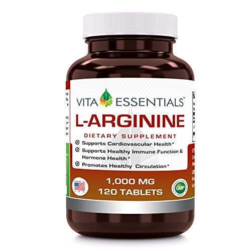 Vita Essentials L-arginine 1000 Mg Tablets, 120 Count Vita Essentials L-arginine 1000 Mg Tablets, 120 Count