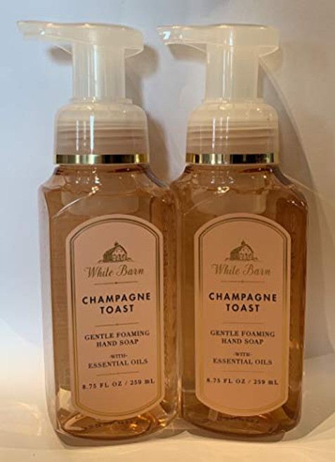 Bath and Body Works White Barn Champagne Toast Gentle Foaming Hand Soap, 8.75 Ounce (2-Pack)