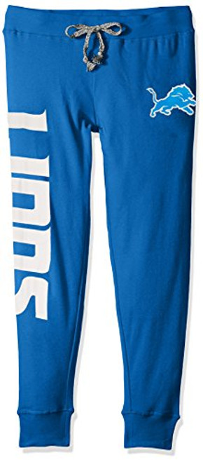 Outerstuff NFL Junior Girls Boyfriend Jogger Pant, Detroit Lions, Lion Blue, L(11-13) Outerstuff NFL Junior Girls Boyfriend Jogger Pant, Detroit Lions, Lion Blue, L(11-13)