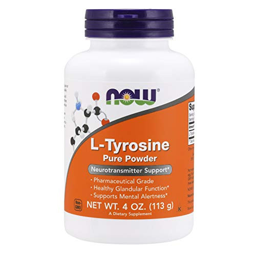 NOW Supplements, L-Tyrosine Powder, Free-Form, Neurotransmitter Support*, Amino Acid, 4-Ounce