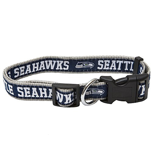 Pets First NFL DOG COLLAR Seattle Seahawks Pet Collar, Medium
