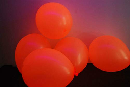 11 Inch UV Neon Fluorescent Blacklight Reactive Glow Party Balloons - 25 Orange