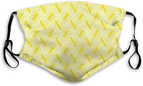 Big Incisors Ethnic Fashion Pattern Design with Chevron Herringbone and Diagonal Short Lines Comfortable Windproof mask Printed Facial Decorations for Unisex