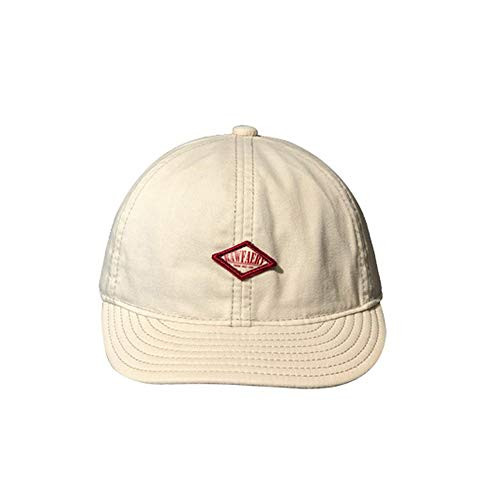 Croogo Trucker Cap Embroidery Short Brim Baseball Cap Low Profile Casual Flat Brimmed Lightweight Hats Adjustable(DY02-Beige)