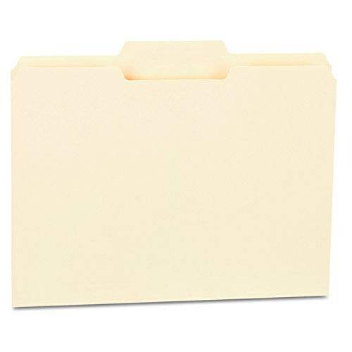 Universal File Folders, 1/3 Cut Second Position, One-Ply Top Tab, Letter, Manila, 100/Box (12122)