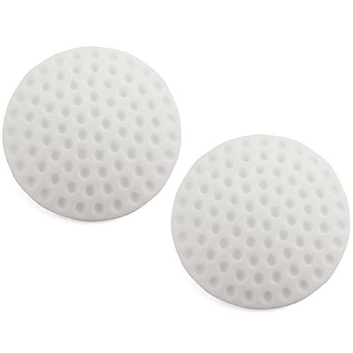 HJ Garden 2PCS Wall Protectors Door Handle Bumpers Buffer Guard Doorknob Rubber Self Adhesive Silencer Crash Pad for Home Office Doorstop Door Stopper(White)