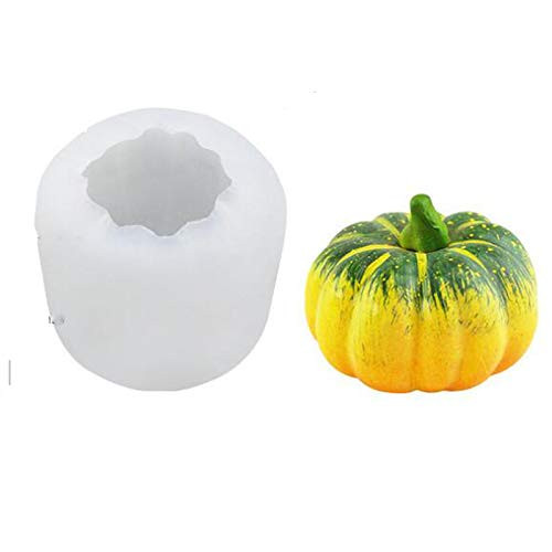 3D Pumpkin Silicone Mold Fondant Mousse Cake Decorating Mould Chocolate Gumpaste Pudding Baking Mold Soap Candle Clay Making Moulds Halloween Pumpkin Plaster Resin Mold DIY Bakeware Baking Pan (H)