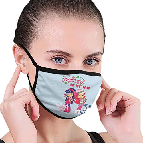 Strawberry Shortcake is My Jam Mask Unisex Wind and Dust-Proof Black