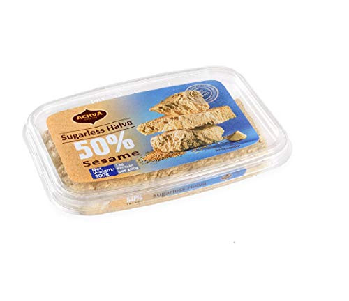 Achva Vanilla Kosher Sugar Free Sesame Halva (Pack of 2)