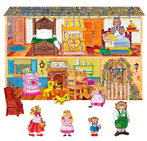 Little Folk Visuals Goldilocks  and  The Three Bears Precut Flannel/Felt Board Figures, 10 Pieces Set