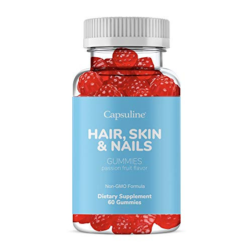 Capsuline Hair Skin and Nails Gummies, Hair Vitamins for Faster Hair Growth, Gummies, Biotin Gummies, Hair Growth Vitamins, Biotin for Hair Growth, Hair and Nail Gummies, Vitamins for Hair Growth