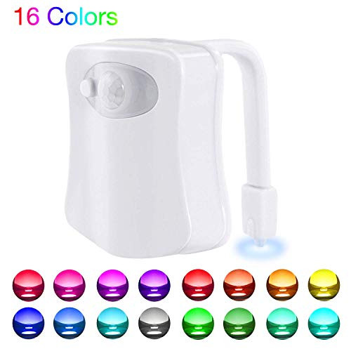 Toilet Night Light Motion Activated 16 Color Changing Led Motion Sensor Toilet Bowl Light