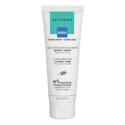 Sephora Clean Skin Gel Cleanser and Tone Face Neck and Eyes with Amino Acid 4.22 oz