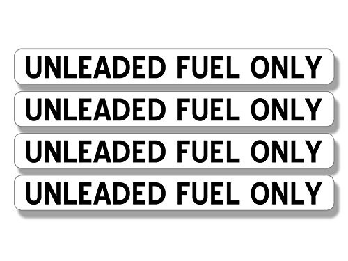 American Vinyl 4 Pack: UNLEADED Fuel Only Stickers (Gas Gasoline use Vehicle)