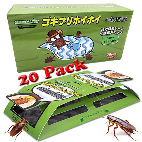 Dekugaa Cockroach Traps with Bait, 20 Pack Roach Motels,Sticky Traps,Glue Traps for Roach Bugs Spiders Crickets Beetles