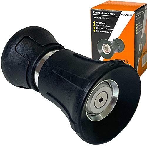 Fireman Style Hose Nozzle - Heavy Duty Hose Spray Nozzle - Garden Hose Nozzle - Water Hose Nozzle - Brass Hose Nozzle - Spray Nozzle for Garden Hose - Universal Fit Garden Hoses - 2 Extra Washers Fireman Style Hose Nozzle - Heavy Duty Hose Spray Nozzle - Garden Hose Nozzle - Water Hose Nozzle - Brass Hose Nozzle - Spray Nozzle for Garden Hose - Universal Fit Garden Hoses - 2 Extra Washers