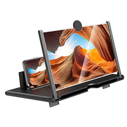 12" Screen Magnifier for Cell Phone, 3D HD Magnifing Projector Screen Enlarger for Movies, Videos and Gaming - Foldable Phone Stand Holder with Screen Amplifier Compatible with All Smartphones 12" Screen Magnifier for Cell Phone, 3D HD Magnifing Projector Screen Enlarger for Movies, Videos and Gaming - Foldable Phone Stand Holder with Screen Amplifier Compatible with All Smartphones
