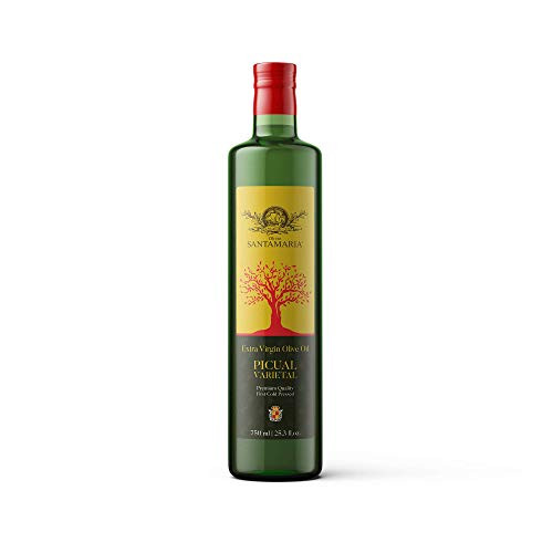 Olivar SANTAMARIA First Cold-Pressed Premium Quality Extra Virgin Olive Oil Picual Variety, Spain, 25.3 Oz (750 ml)