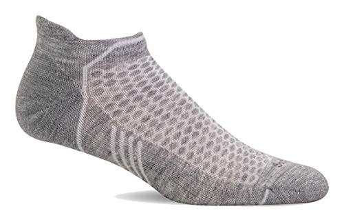 Sockwell Men's Incline Micro Moderate Compression Sock, Lt. Grey Solid - M/L