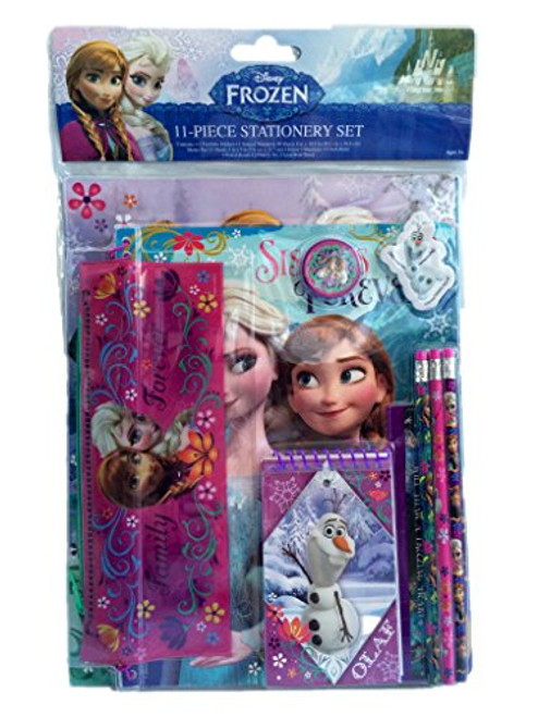 Disney Frozen Elsa  and  Anna 11 Piece School Supply Stationary Set