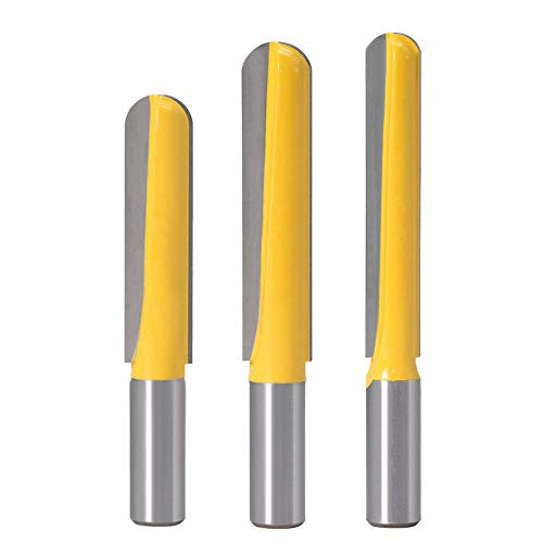 Eyech 3pcs 1/2 Inch Shank Core Cove Box Router Bit Round Nose Router Bit Core Box Round Groove Router Bit