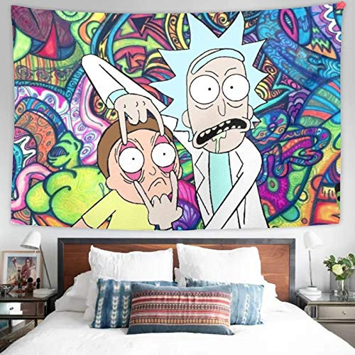 NiYoung Psychedelic Weed Cartoon Art Tapestry, Bohemian Wall Tapestry Wall Hanging Tapestries - Dorm Indian Decor Home Art for Living Room Bedroom Dorm Room 40 x 60 inches