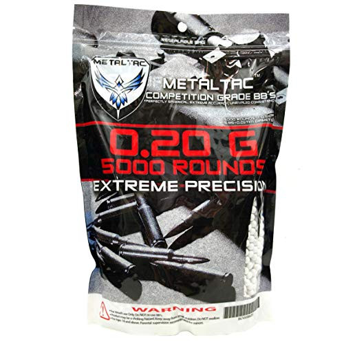 MetalTac Airsoft BBS 5000 Rounds BB 0.2g Polished Perfect Grade Top Competition MetalTac Airsoft BBS 5000 Rounds BB 0.2g Polished Perfect Grade Top Competition