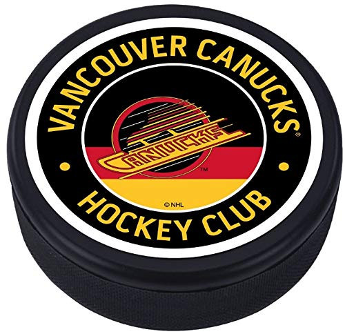 Mustang Vancouver Canucks 3D Textured Vintage Souvenir Hockey Puck