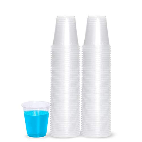 Plasticpro 3 oz Disposable Plastic Medium Weight Clear Drinking Cups -400 Count-