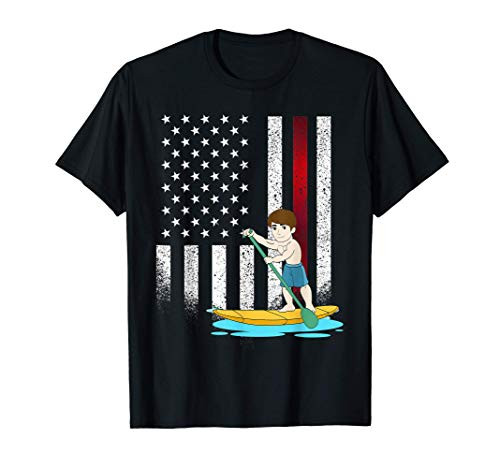 Funny Paddleboarding USA Stand Up Paddle Board SUP T-Shirt