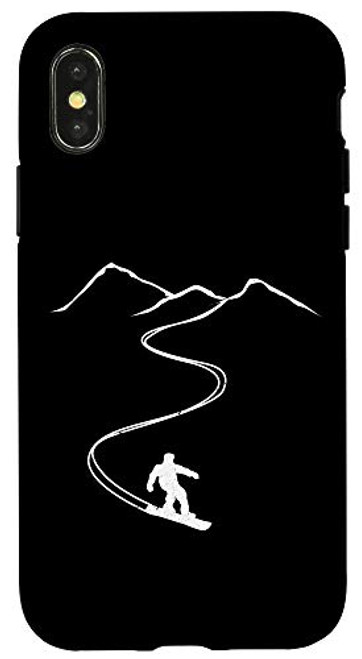 iPhone X/XS Snowboarder Freeriding Design. Ski and Snowboard Mountain Case