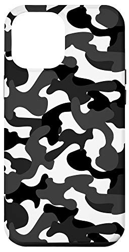 iPhone 12 Pro Max Army Camo - Grey, Black and White e Military Camouflage Case