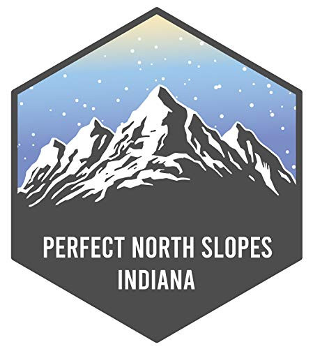 Perfect North Slopes Indiana Ski Adventures Souvenir 4 Inch Vinyl Decal Sticker 4-Pack