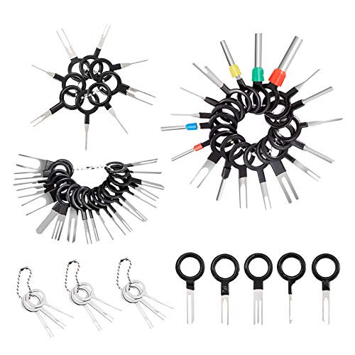 Febrytold 87Pcs Terminal Removal Pin Tool Kit for Car, Wire Connector Pin Release Key Extractor Tools Set Terminal Ejector Kit for Terminal Connector