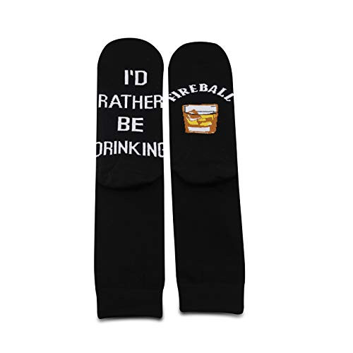 TSOTMO Fireball Socks Fireball Whisky Gifts ID Rather Be Drinking Fireball Socks (Drinking Fireball)