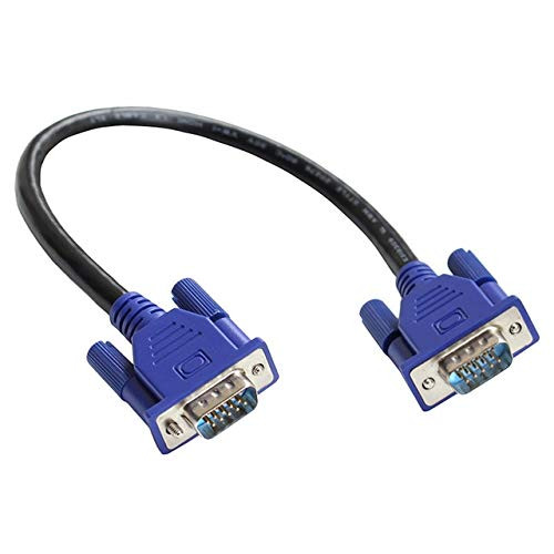Lysee VGA Cables - 25cm HD15Pin VGA D-Sub Short Video Cable Cord Male to Male M/M Male to Female and Female to Female RGB for Monitor - (Color: Male to Male, Length: Other)