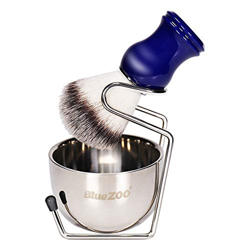 Men's Shaving Set Anself Portable Shaving Kit for Men's Wet Shaving Brush Holder Stand Bracket Rack Soap Bowl Mug Hair Removal Beard Brush