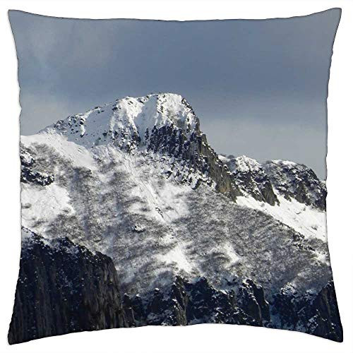 LESGAULEST Throw Pillow Cover (24x24 inch) - Mountains Rocks Slopes Landscape Mountain Plateau